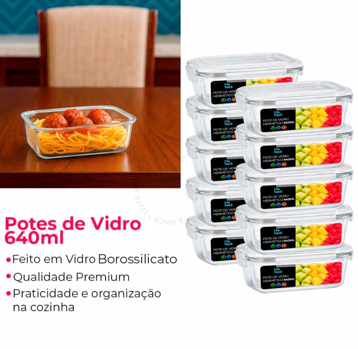 Vidro borossilicato premium
